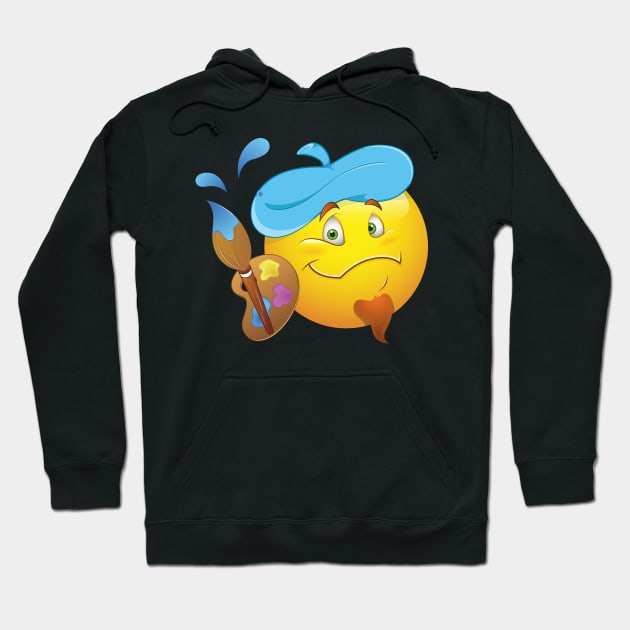 Artist Smiley Face Emoticon Hoodie by allovervintage